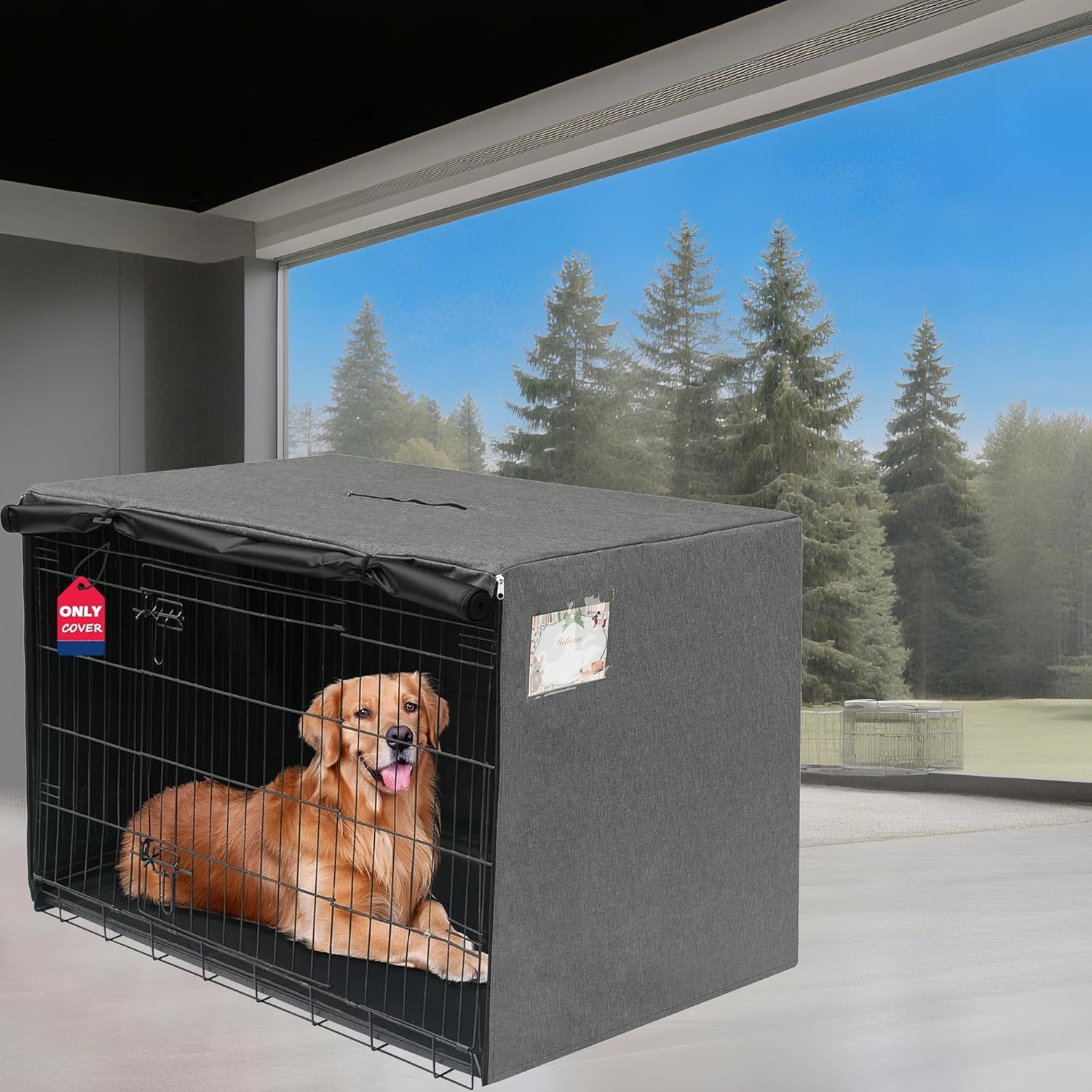 HiCaptain Breathable Dog Crate Cover for 24 Inch Crates