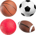 Bedwina Sports Balls for Kids & Toddlers - 4-Pack Mini Sports Set