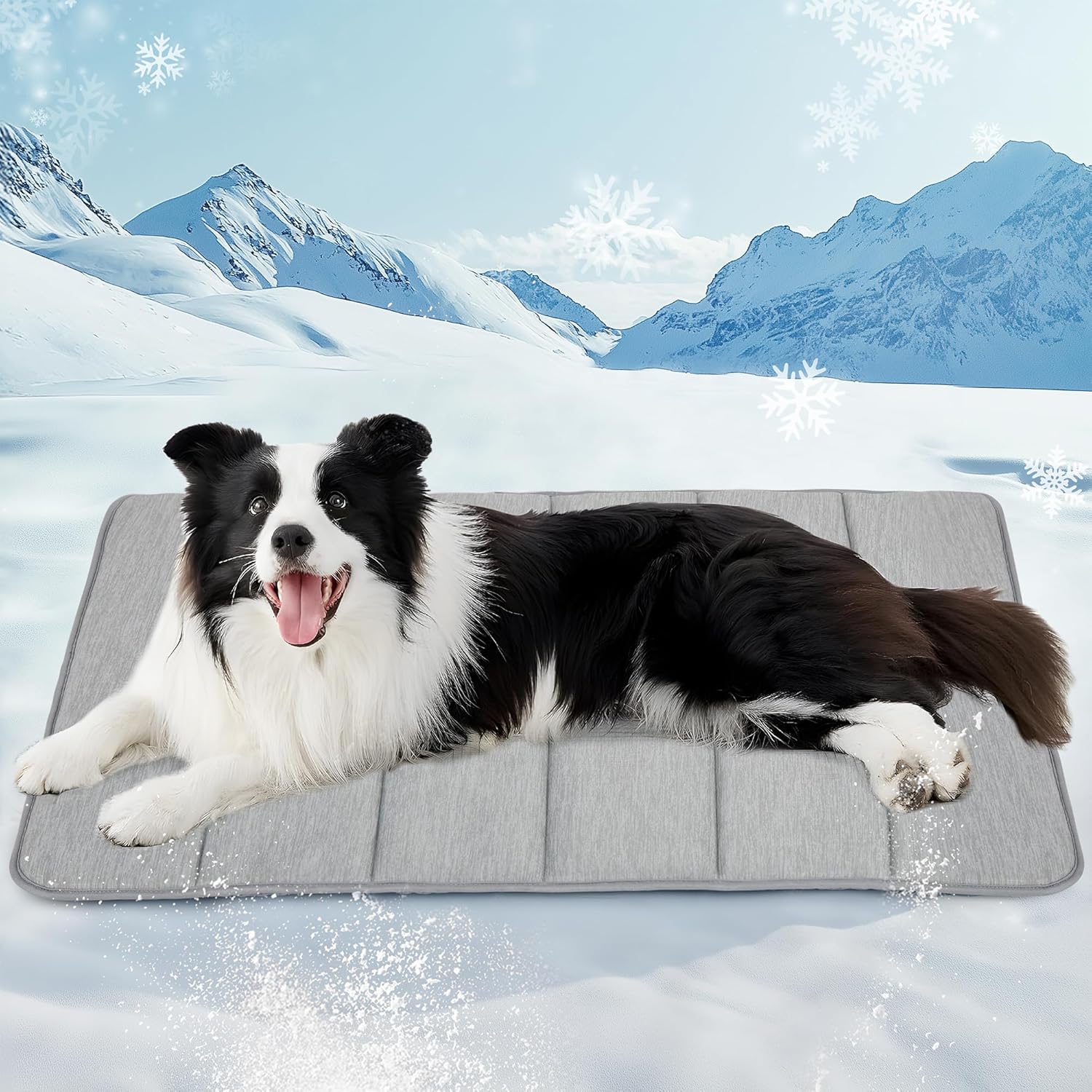 Dog Cooling Mat for Large Dogs - Orthopedic Memory Foam Pad