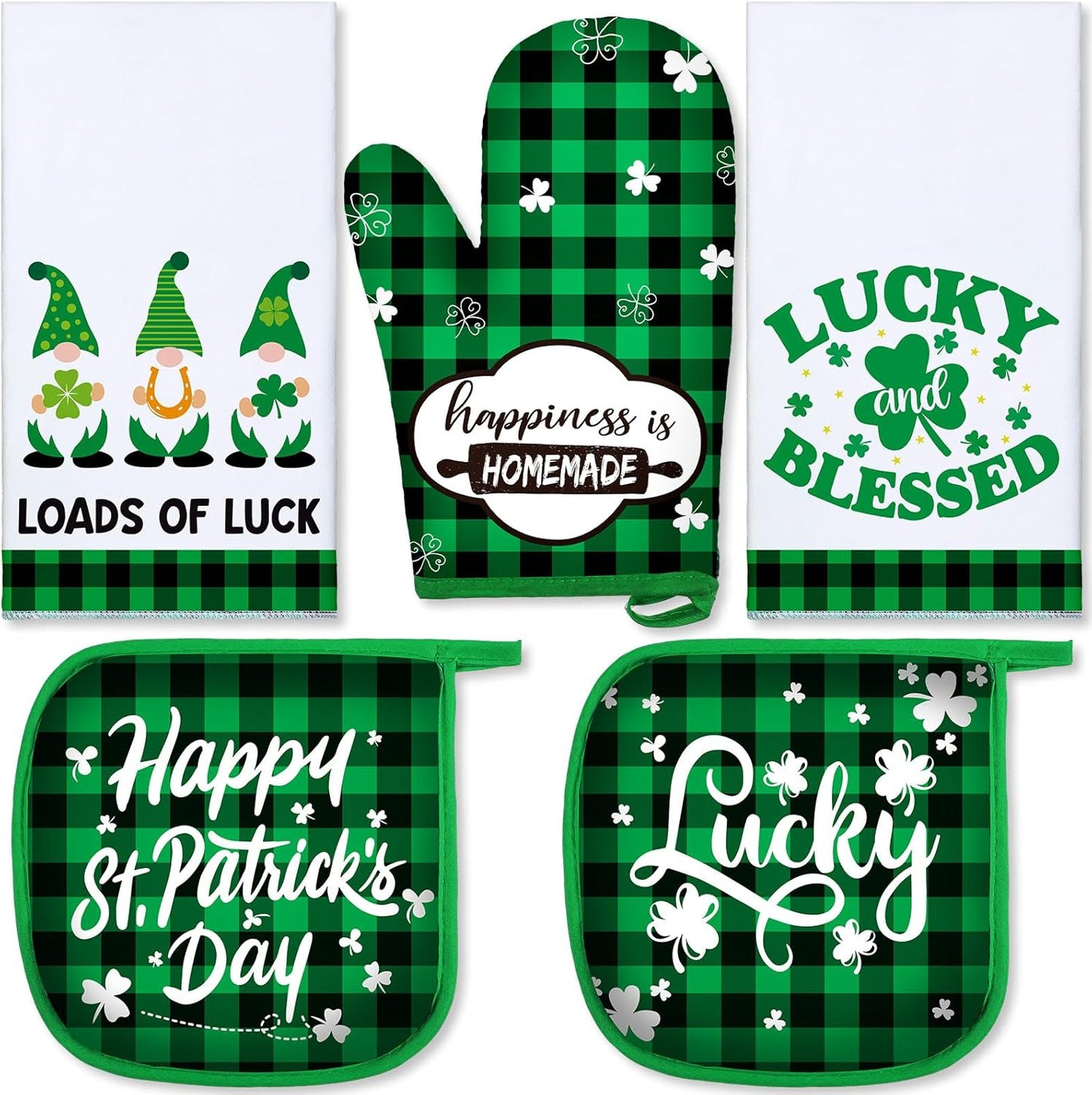 St. Patrick's Day Farmhouse Kitchen Set - 5pcs
