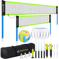 Outdoor Volleyball & Badminton Combo Net Set for Backyard - Dual Nets