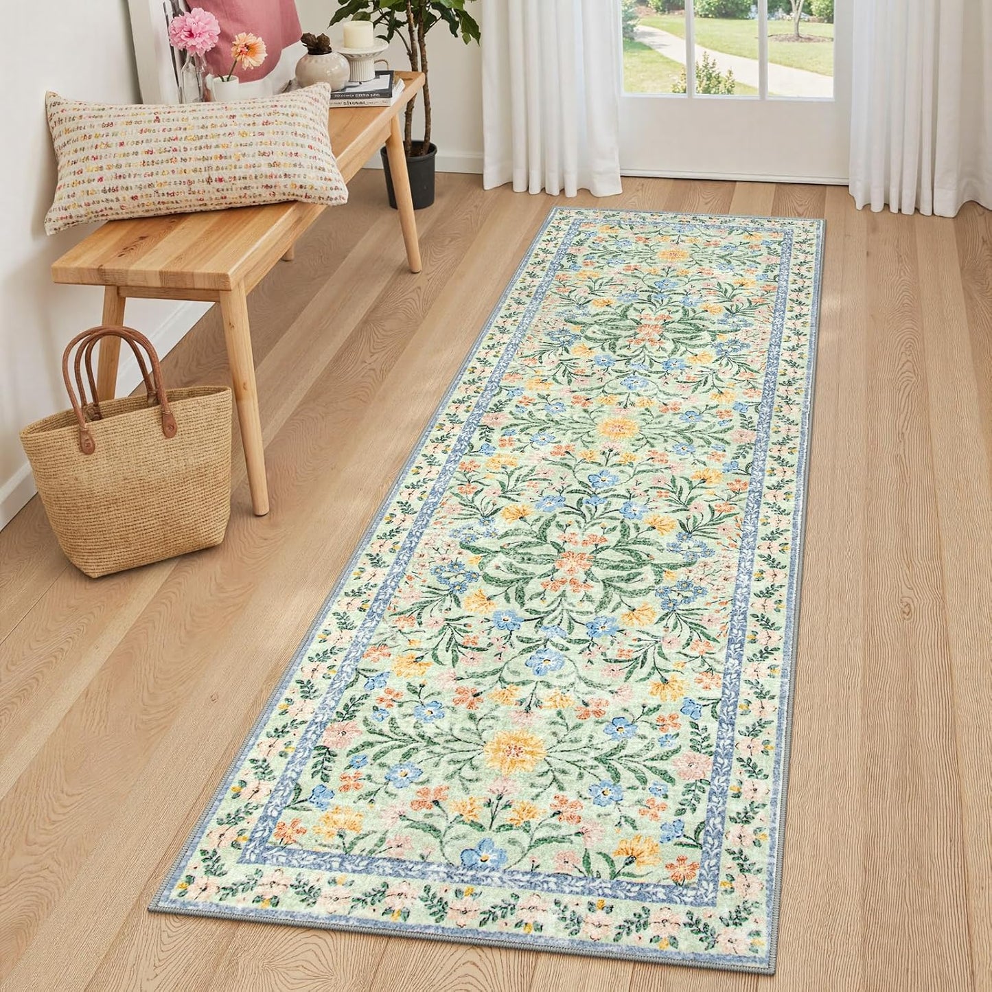 Lahome Machine Washable Runner Rug 2x6 for Vintage Charm