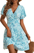 Lightweight Floral Wrap Sundress for Women by FENSACE