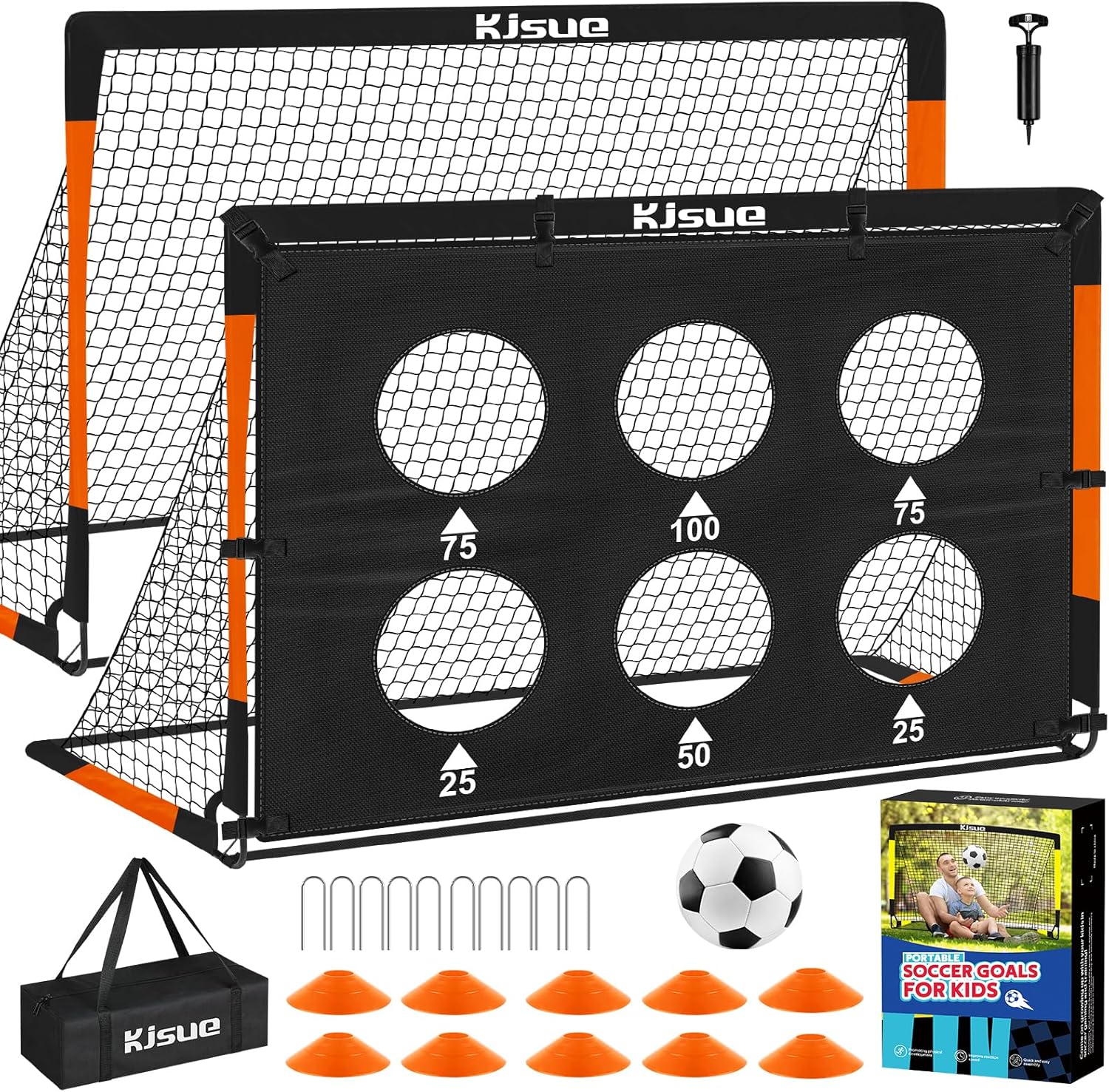 Kids Soccer Goal for Backyard Set - Perfect for Ages 3-12
