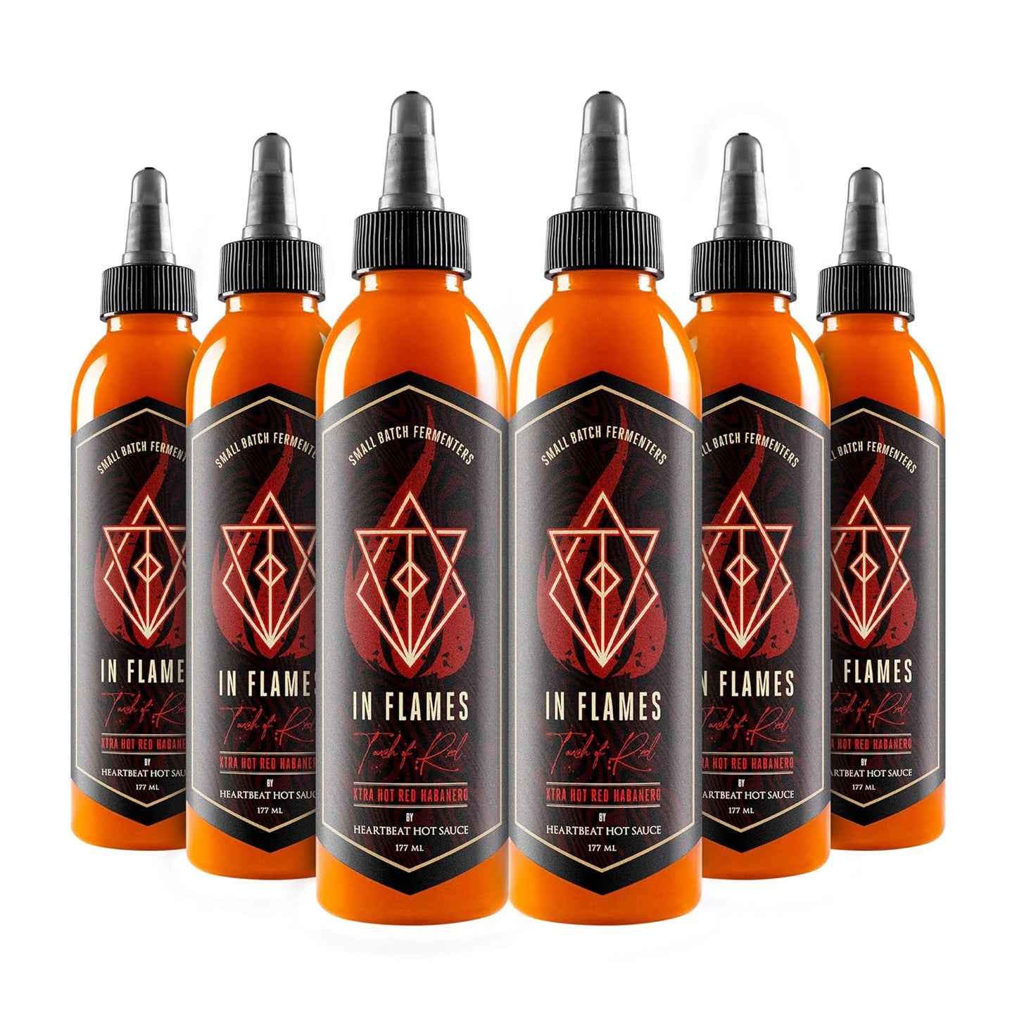 In Flames Extra Hot Red Habanero Sauce - Bold Flavor & Heat