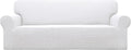 Easy-Going Stretch Sofa Slipcover Snow White - Soft Elastic Fit