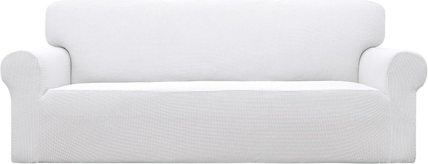 Easy-Going Stretch Sofa Slipcover for Kids and Pets, Snow White