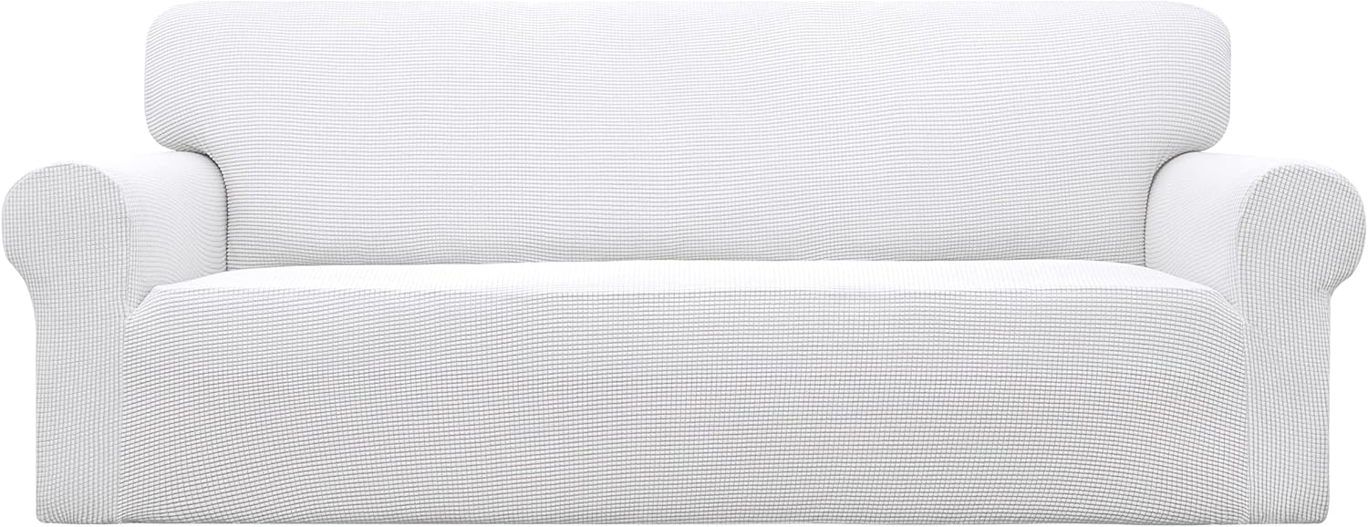Easy-Going Stretch Sofa Slipcover for Kids and Pets, Snow White