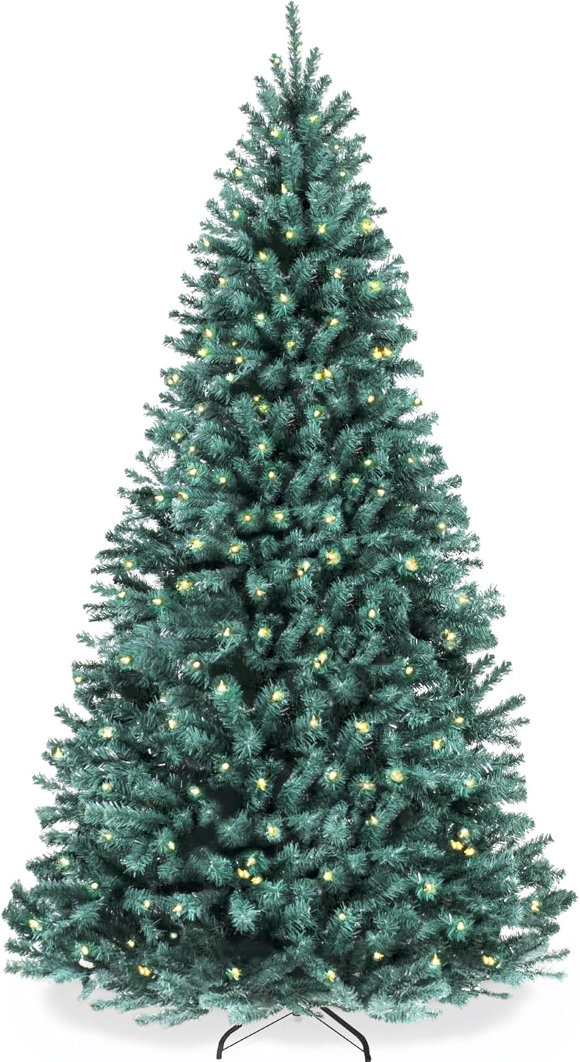 4.5ft Pre-Lit Blue Spruce Christmas Tree for Holiday Decor