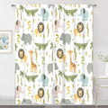 MESHELLY Baby Boy Safari Animal Curtains 52W x 84H in - Playful