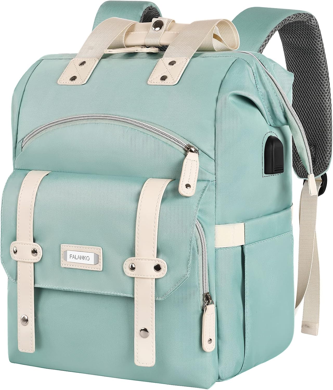 FALANKO Laptop Backpack for Women with USB Charging Port