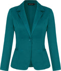 Women Long Sleeve Button Blazer Notch Lapel - Slim Office Jacket