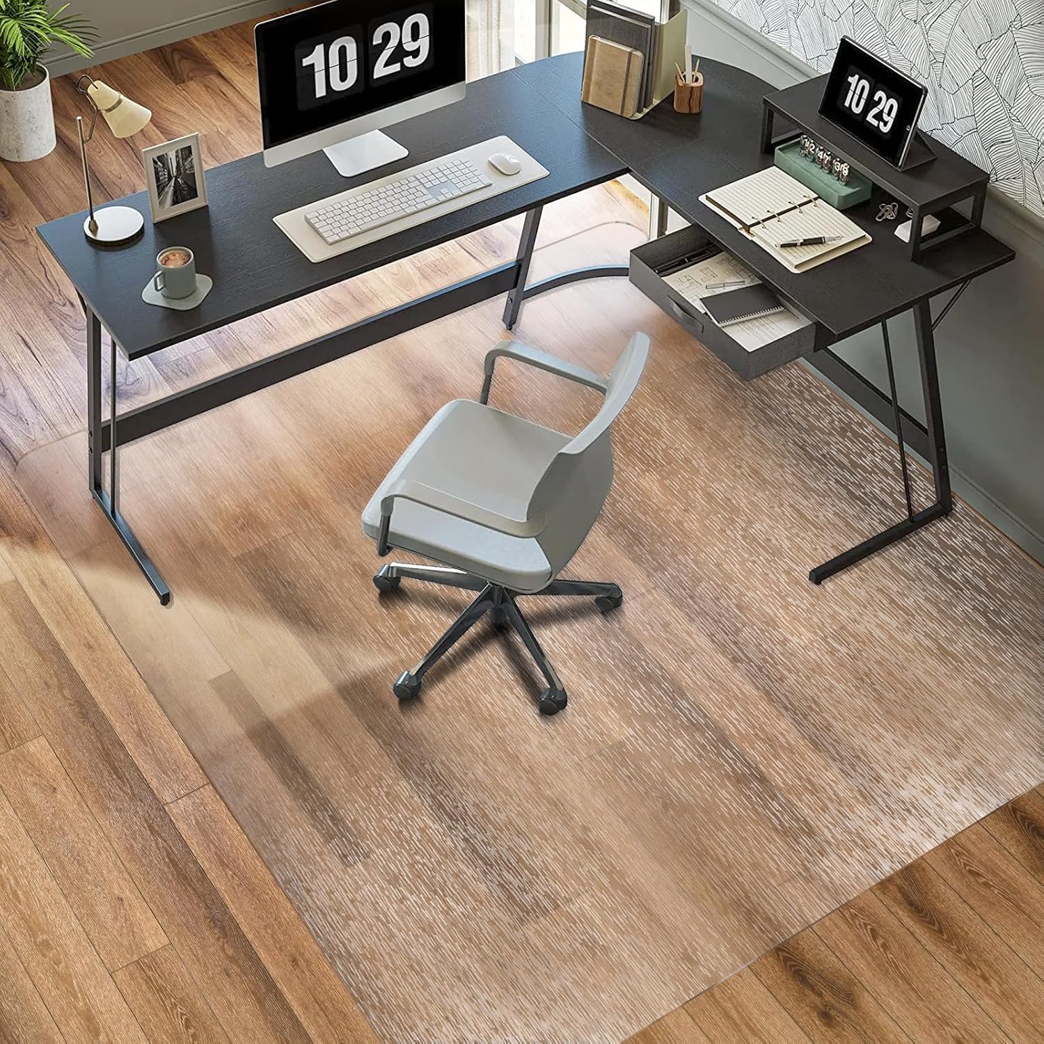 Clear Chair Mat for Hard Floors - Durable Vinyl Floor Protector