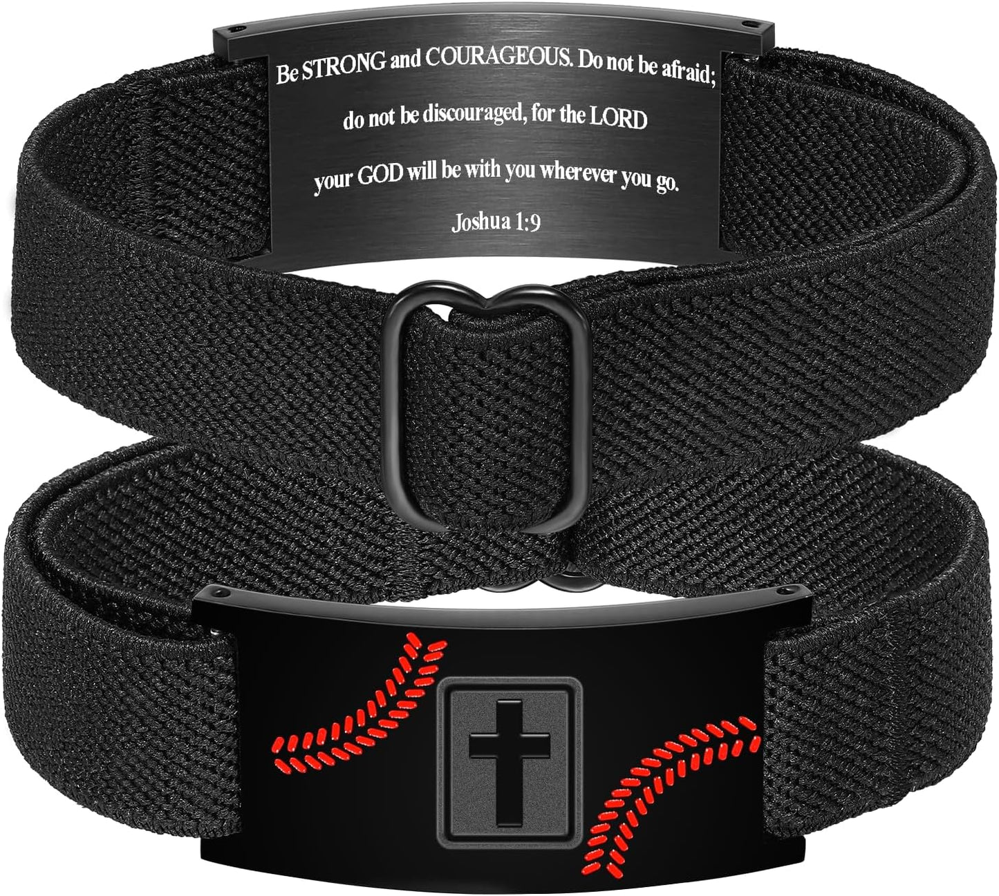 Christian Cross Bracelet - Stainless Steel Elastic Strap