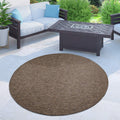 Solid Outdoor Rug for Patio or Balcony in Mottled Brown - Weatherproof