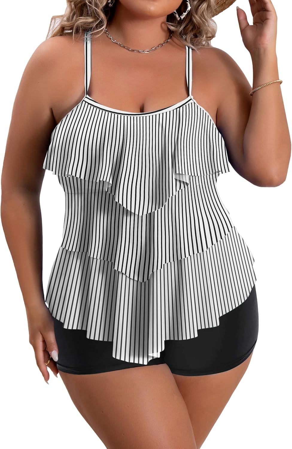Plus Size Tankini Swimsuits for Women with Tummy Control