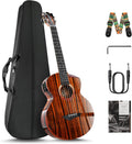 Caramel BEG91 Cutaway Ebony Glossy Baritone Ukulele - Handmade Comfort