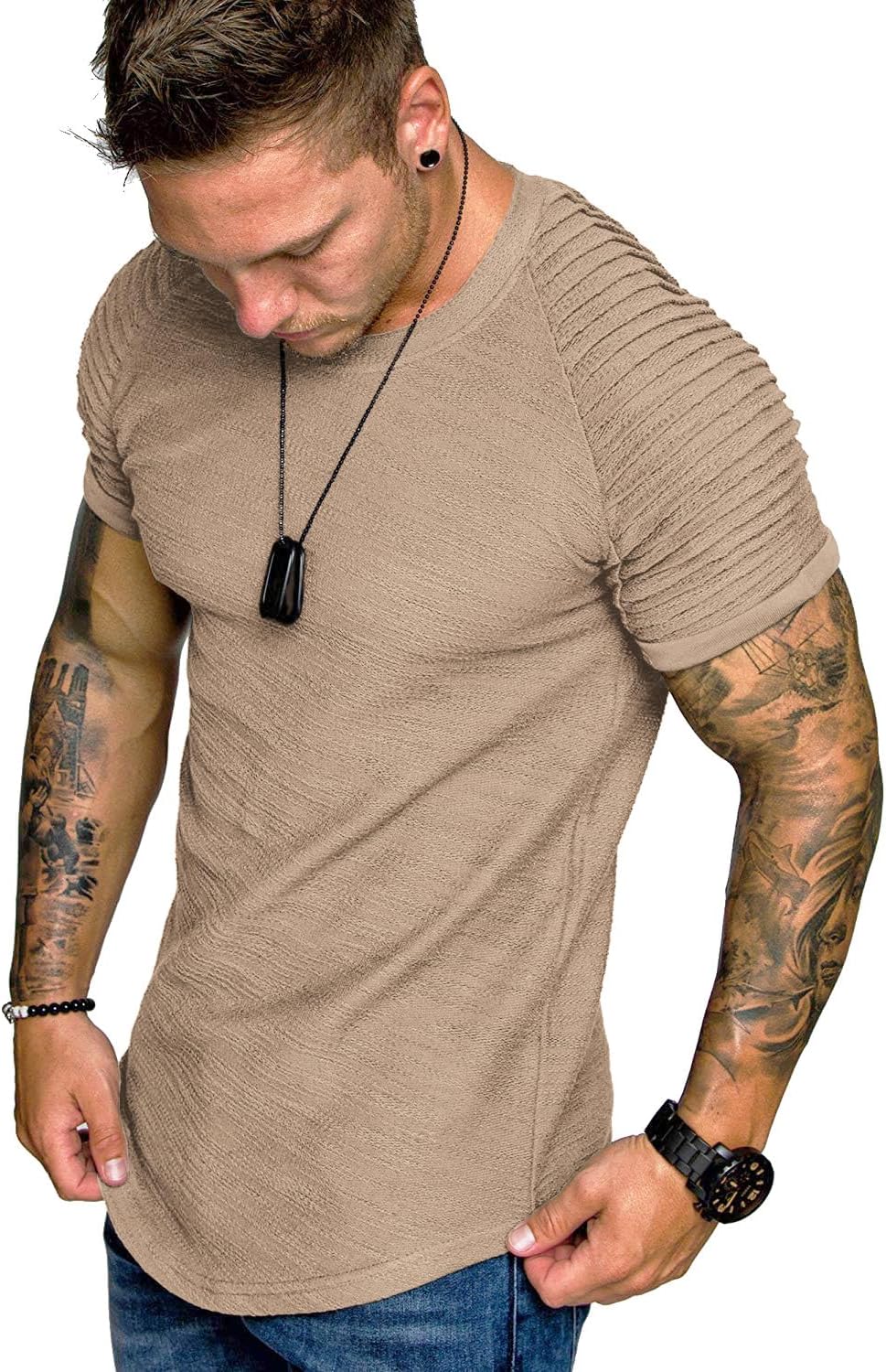 COOFANDY Muscle Tee: Raglan Sleeve Bodybuilding Power!