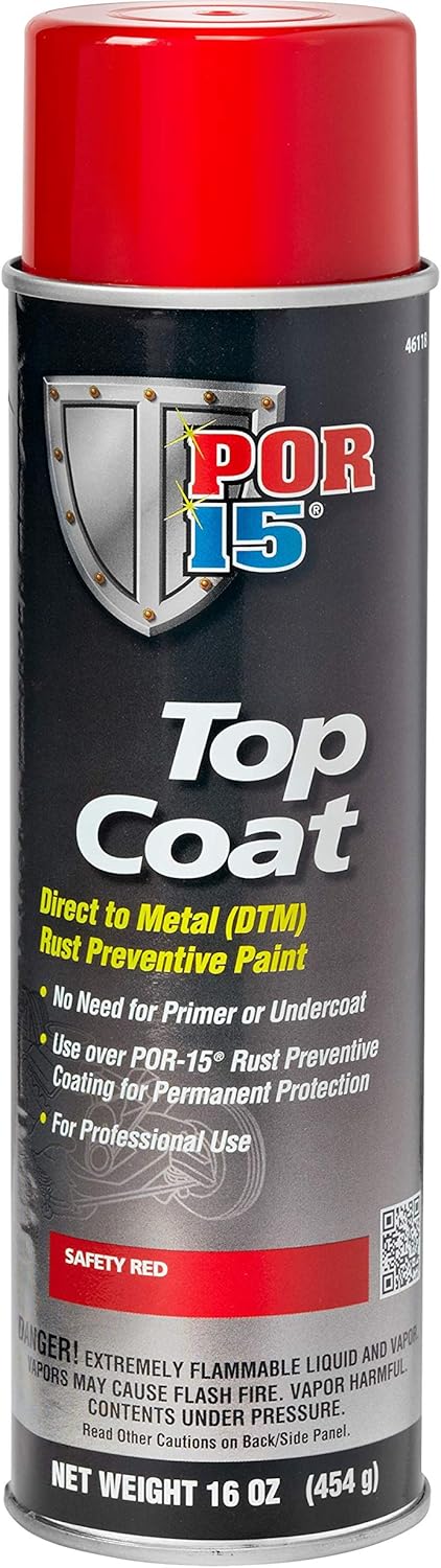 POR-15 Top Coat Spray Paint for Metal with Long-lasting Sheen