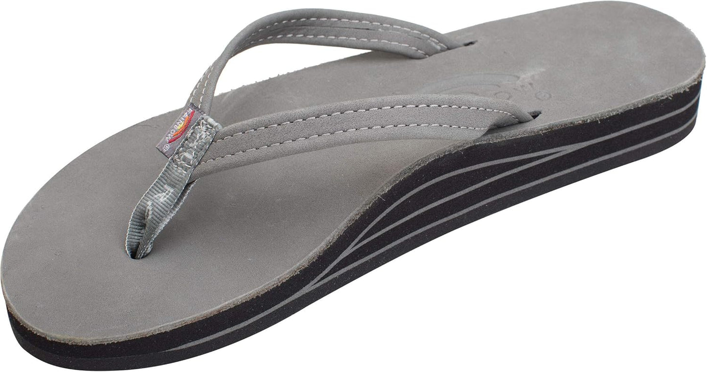 Rainbow Sandals Women's Double Layer Leather Sandals with Arch Support
