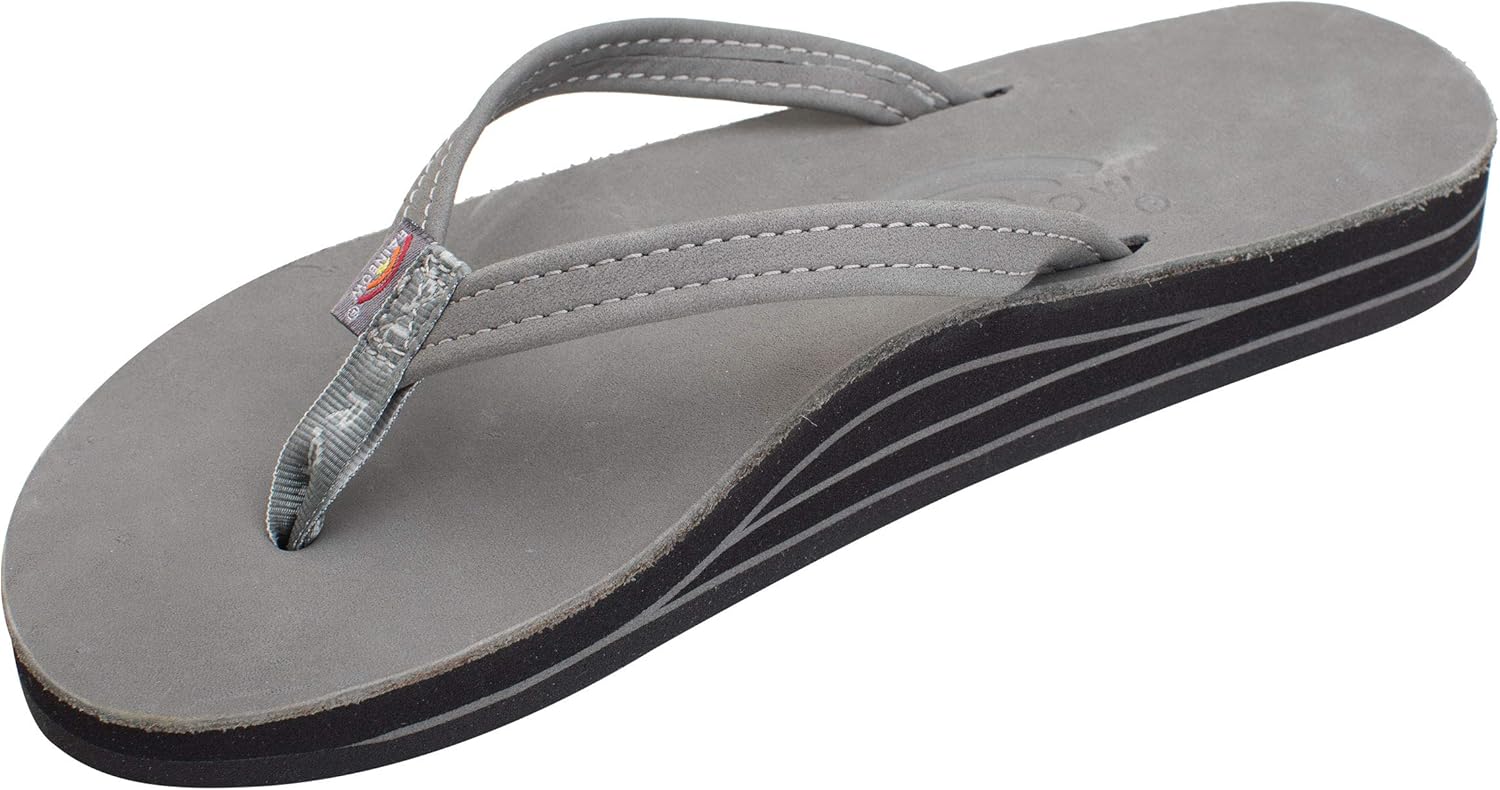 Rainbow Sandals Women's Double Layer Leather Sandals with Arch Support