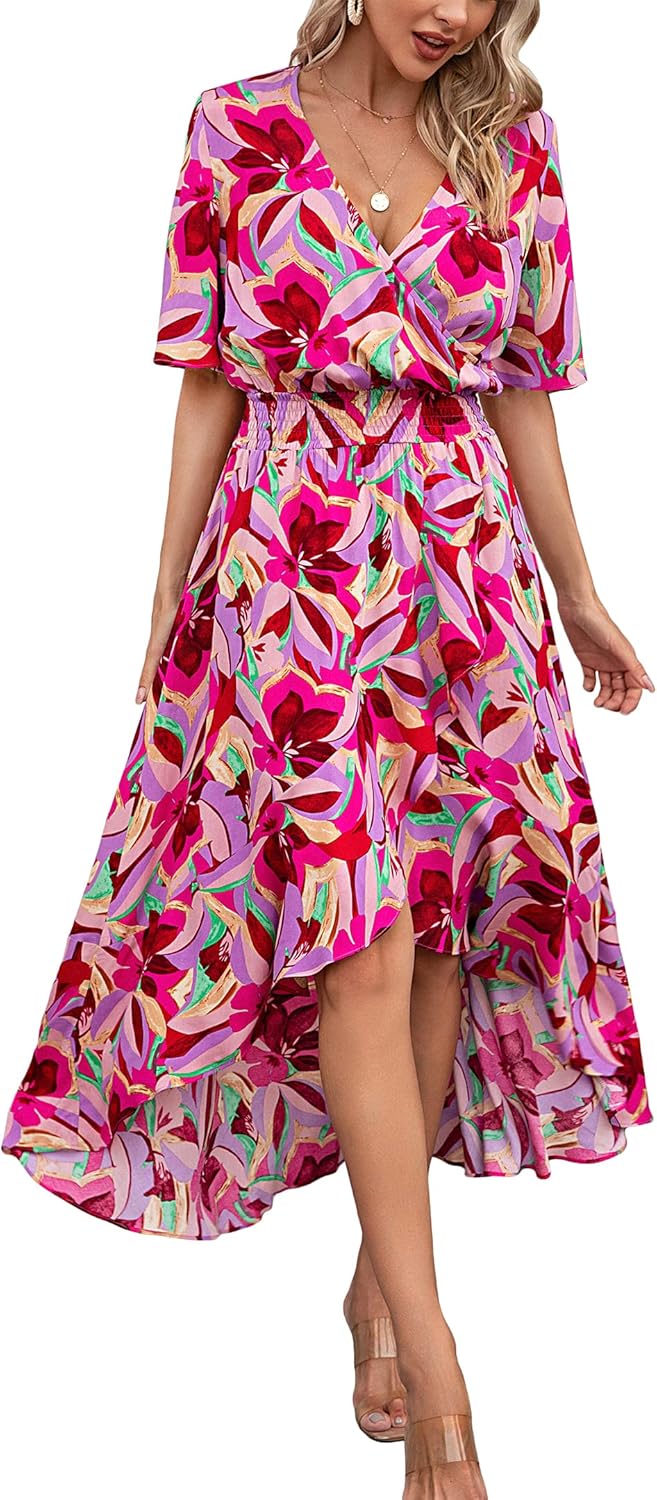 Kormei Womens Short Sleeve Floral Maxi Dress for Every Occasion