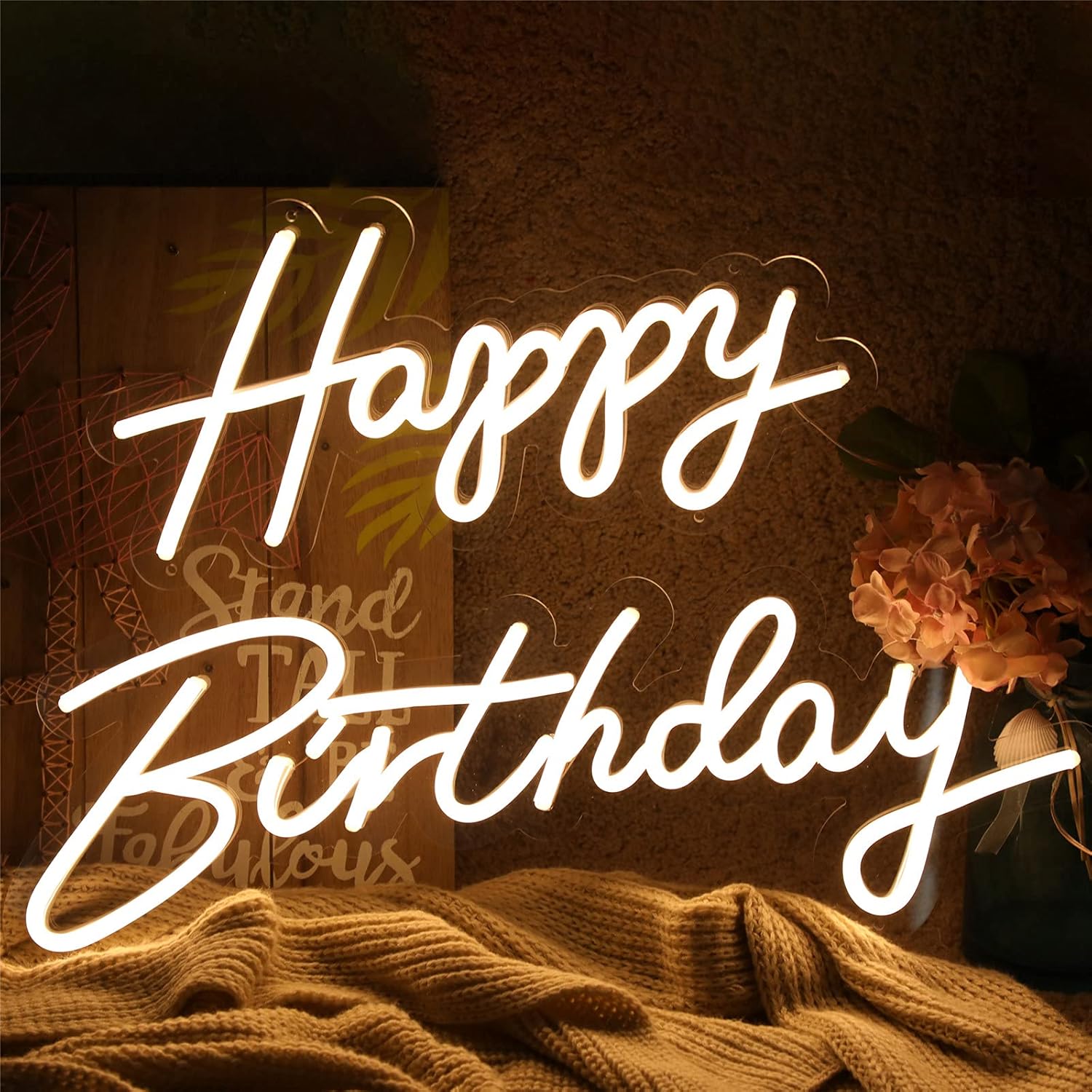 Brighten Your Celebration with ATOLS Happy Birthday Neon Sign