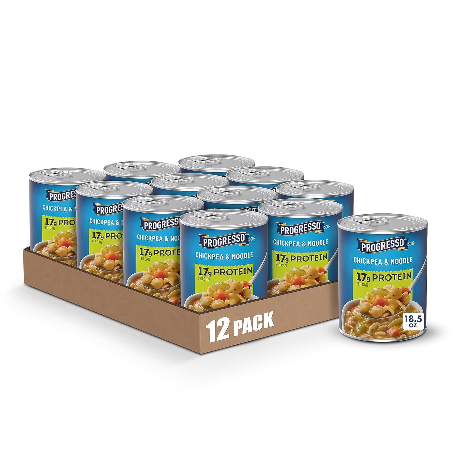 Progresso Chickpea & Noodle Protein Soup, Vegetarian Delight