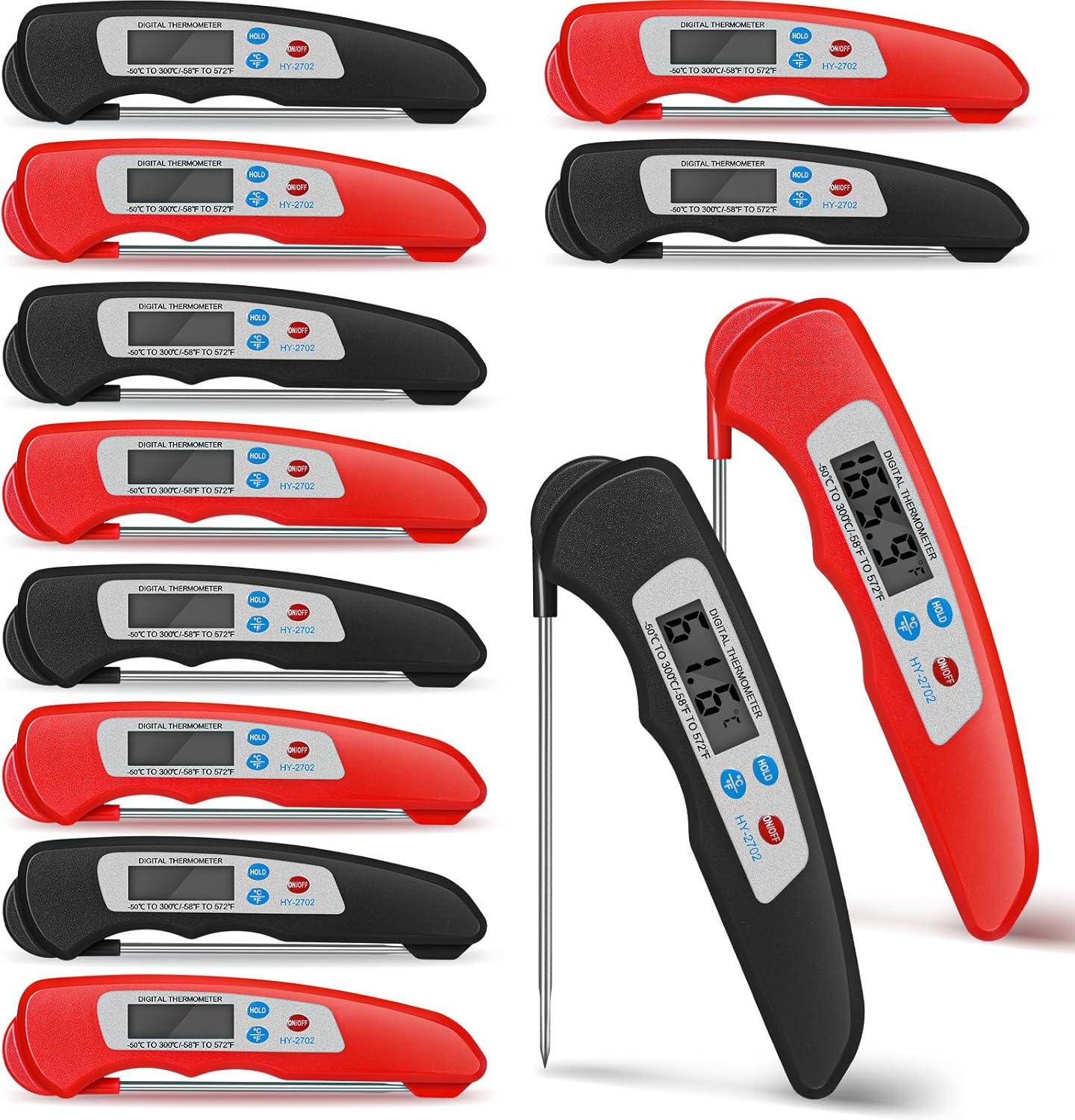 Xuhal 12 Pcs Digital Meat Thermometer for Cooking and Grilling