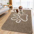 Dog Door Mat 59x35 in Camel - Absorbent Chenille Mud Trapper