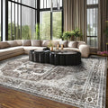 Area Rugs for Living Room 8x10 - Machine Washable Low Pile Rug