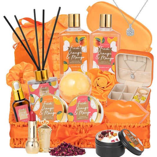 23-Piece Bath & Body Gift Basket Set for Women - Perfect Holiday Gift