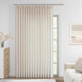 Pinch Pleated Semi Sheer Linen Blend Curtains 84in x 102in - Light