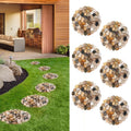 Natural Pebble Stepping Stones 9 in Round - 6pc Massage Path