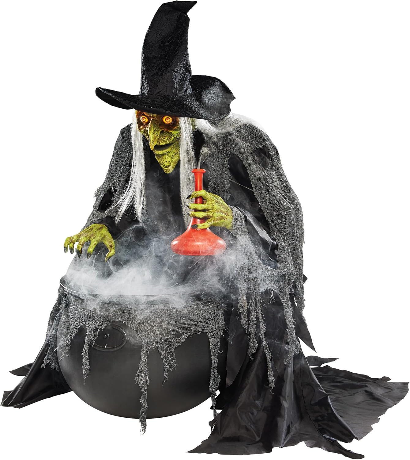 3.9 Ft The Cauldroness Animatronic for Spooky Decor