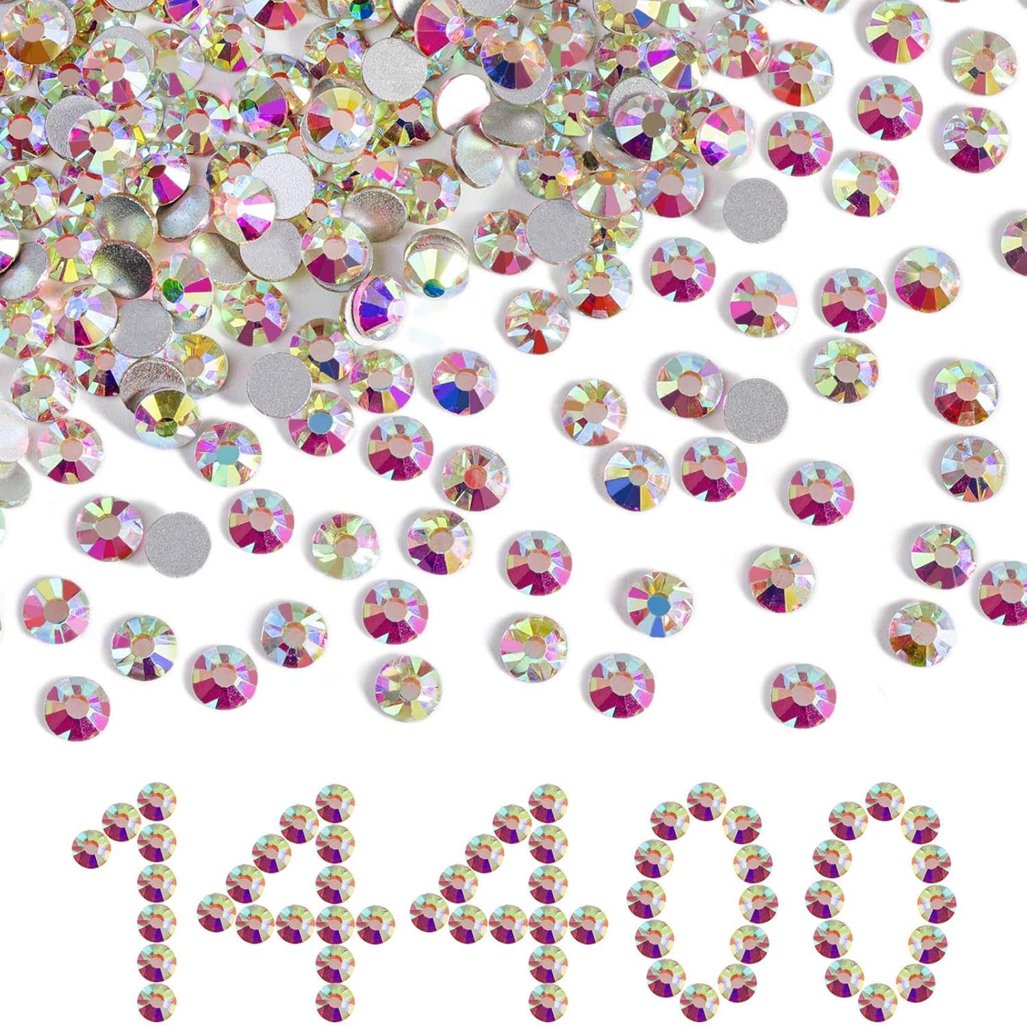 Beadsland Flatback Rhinestones Bulk for DIY Crafts and Decoration