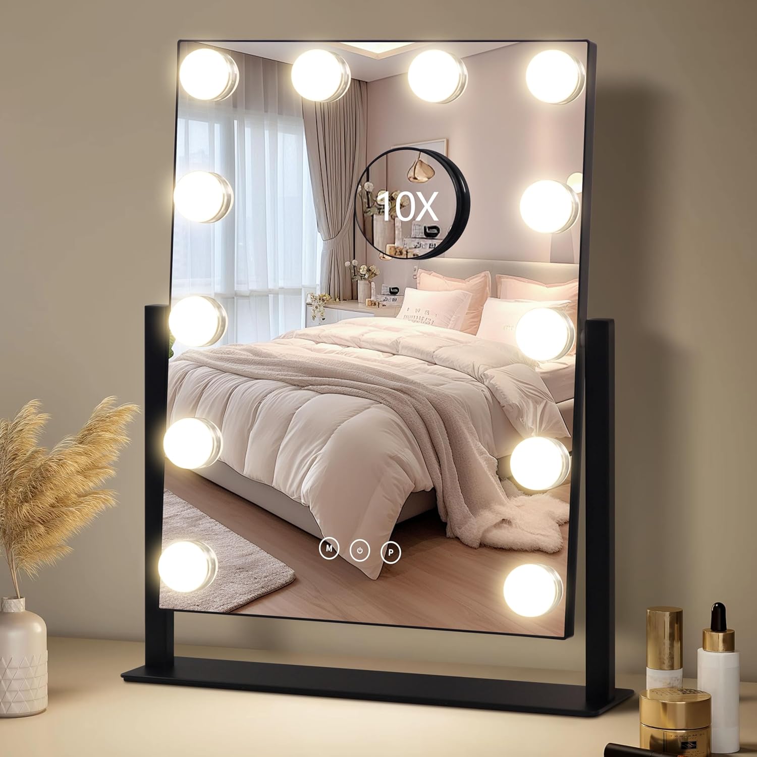 Vanity Mirror with Lights and 10X Magnification for Flawless Makeup