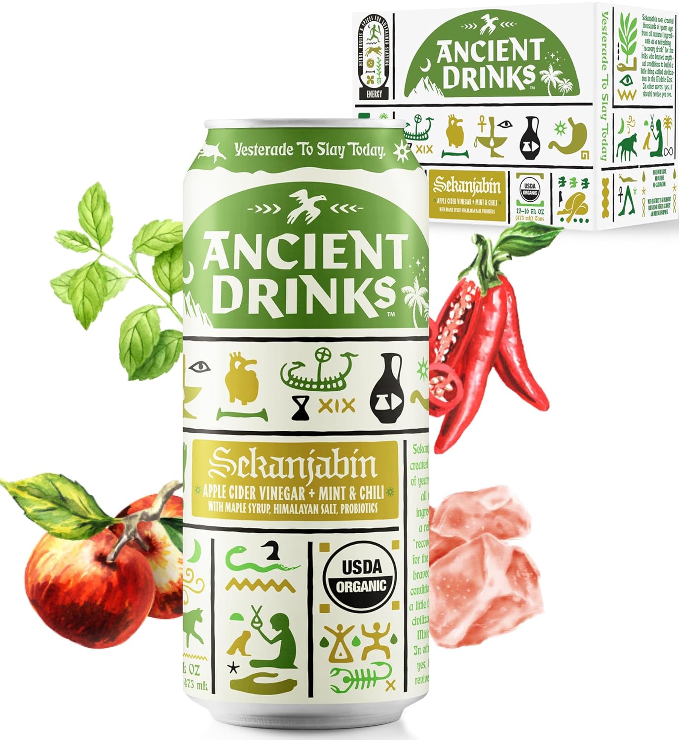 Apple Cider Vinegar Beverage with Electrolytes & Probiotics