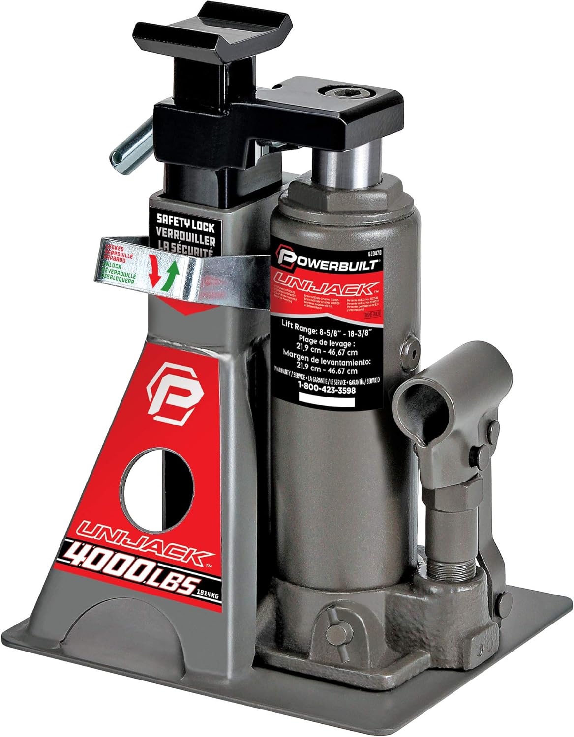 Powerbuilt 2 Ton UniJack: Versatile Hydraulic Bottle Jack Stand