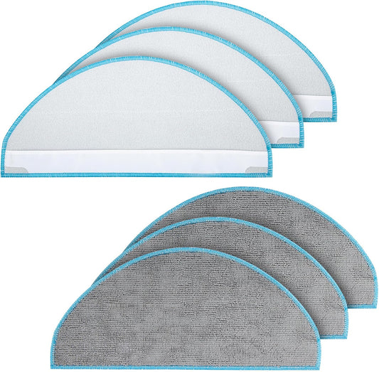 Ucoolbe 6-Pack Microfiber Mop Pads for iRobot Roomba - Washable & Durable