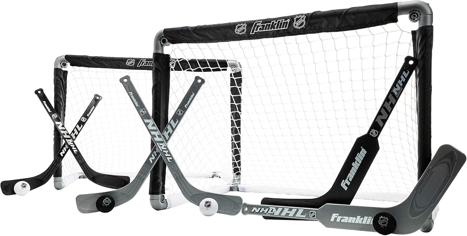 Franklin Sports Kids Mini Hockey Goal Set for Indoor Fun