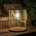 Solar Lanterns Outdoor Hanging Light - Retro Metal Edison Solar