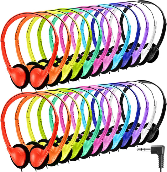 Classroom Headphones Bulk 54 Pack for Students and Travel
