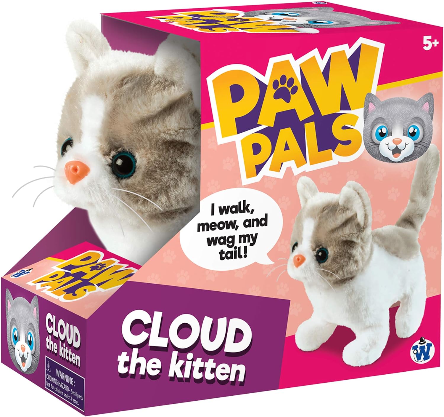 Cuddly Cloud Kitten - Battery-Operated Toy Meows & Walks