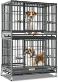 Indestructible 37 Inch Heavy Duty Dog Crate for Medium Dogs