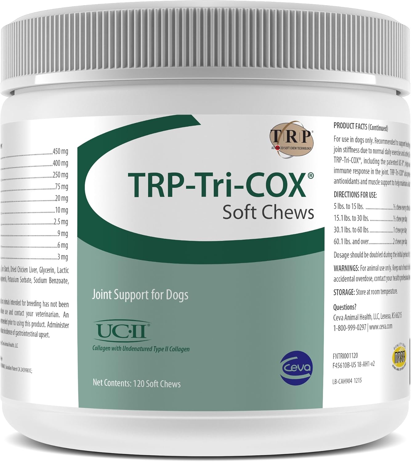 CEVA Animal Health TRP-Tri-COX Soft Chews for Joint Support