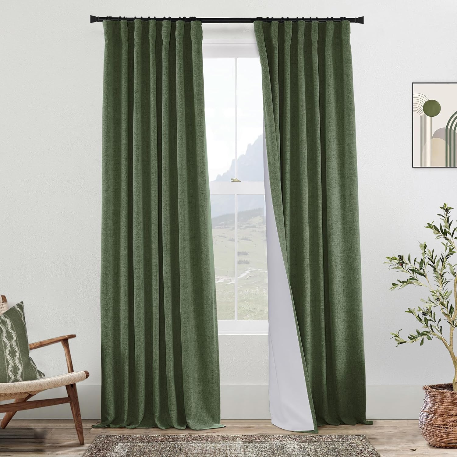 PANELSBURG 90 Inch Blackout Curtains for Living Room Decor