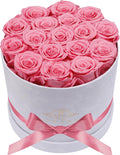 17 Flowers in a Luxury Suede Box - Lasting Rose Gift for Her
