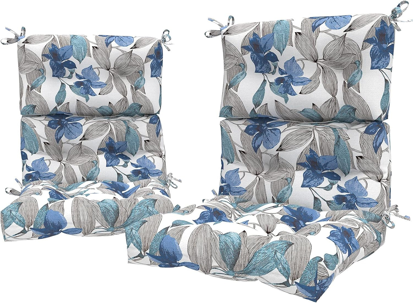 Outdoor Tufted High Back Cushions Set for Rocking Chairs