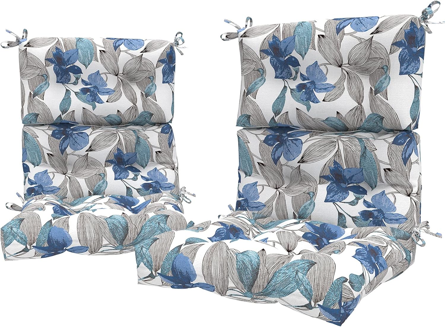 Outdoor Tufted High Back Cushions Set for Rocking Chairs